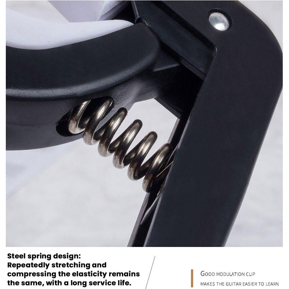 Black/White Guitar Capo Universal Guitar Tone Adjusting Clamp for Acoustic Classic