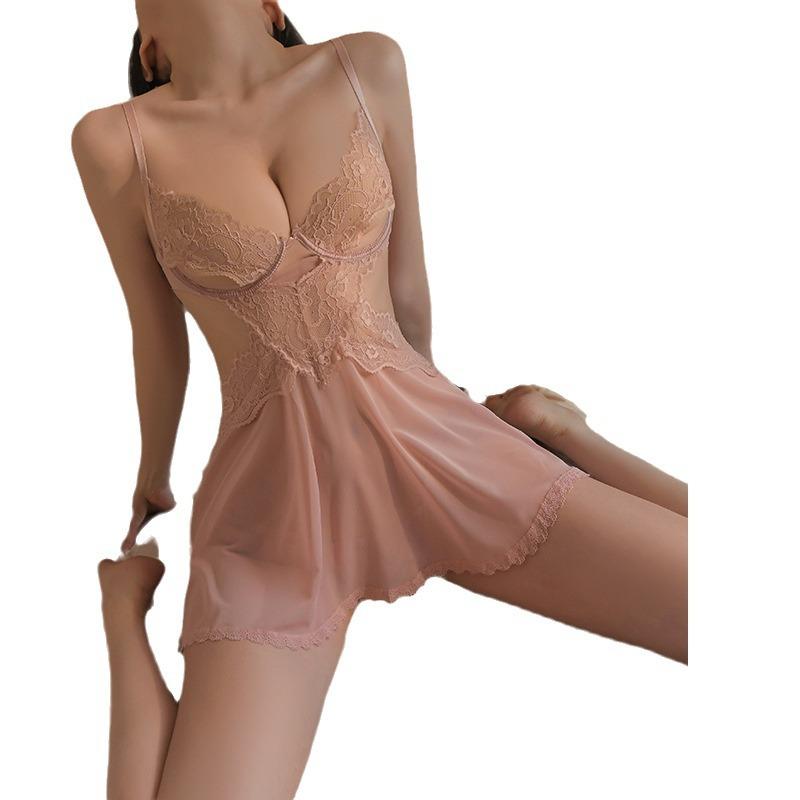 New new sexy lingerie mesh transparent pure desire perspective temptation suspender skirt nightdress summer