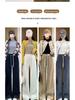 European Cotton Velvet Wide-Leg Pants for Women - Thickened, Loose Fit, Straight-Leg, Small Size, Casual, Perfect for Autumn and Winter