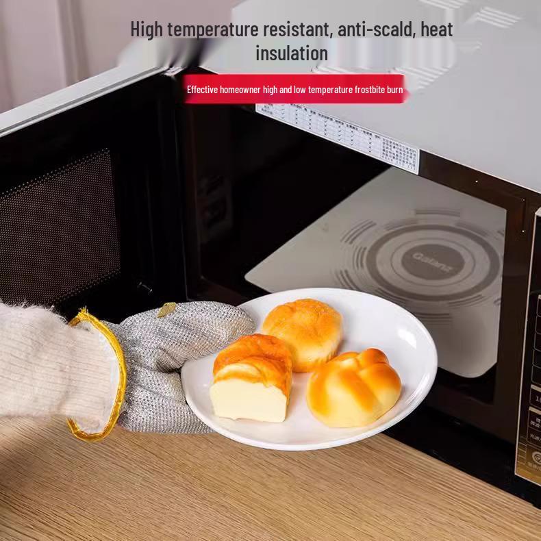 Balení 2 kusů ocelových drátěných mycích rukavic - Vodotěsné a odolné pro kuchyňské víceúčelové použití