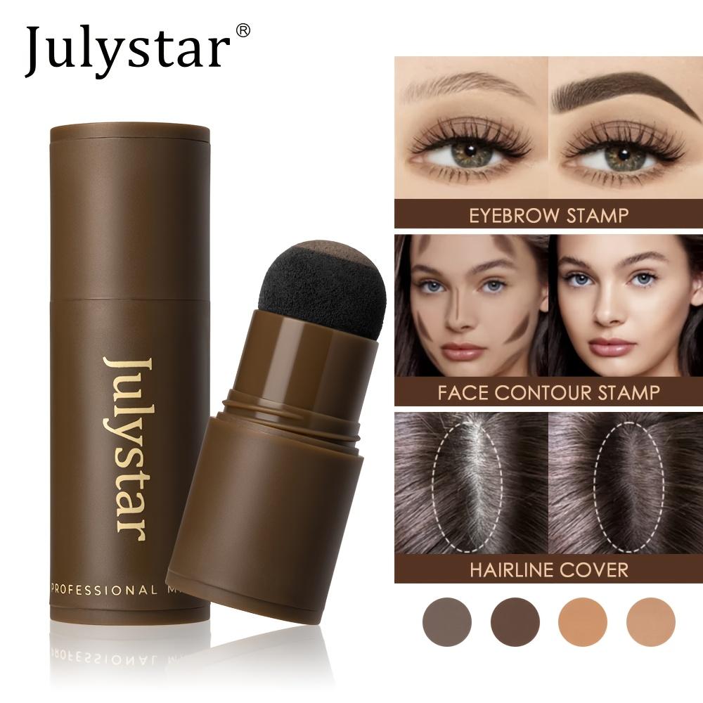 Eyebrow Definer Powder Stamp Makeup with 8 Reusable Stencils Long Lasting Hairline Shadow Powder Hair Chalk Hair Fluffy Powder