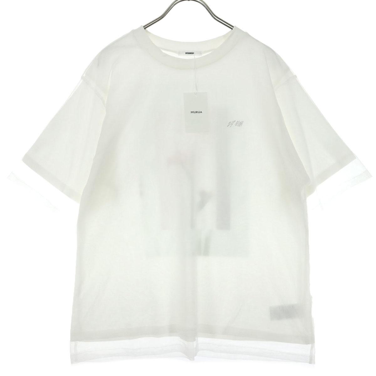 

unused MURUA 217..NINA (Nina) Short sleeve tulle layered T-shirt Women Used