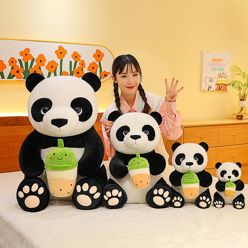National Treasure Giant Panda Doll Plush Toy Sichuan Tourist Souvenir Doll Milk Tea Red Panda Rag Doll