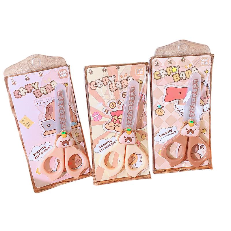 

Cute Cartoon Capybara Children s Scissors DIY Hand Made Paper Cutting Safety Stationery School Supplies Gift