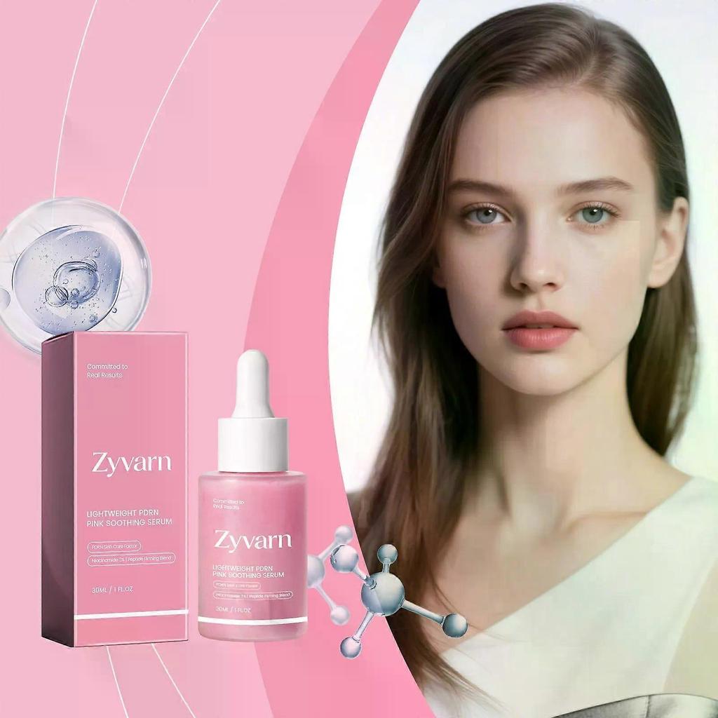 Lightweight PDRN Pink Soothing Serum, Hydrating & Radiance Boosting Facial Essence, Moisturizing & Refining Serum for Smooth, Elastic Skin, 30ml