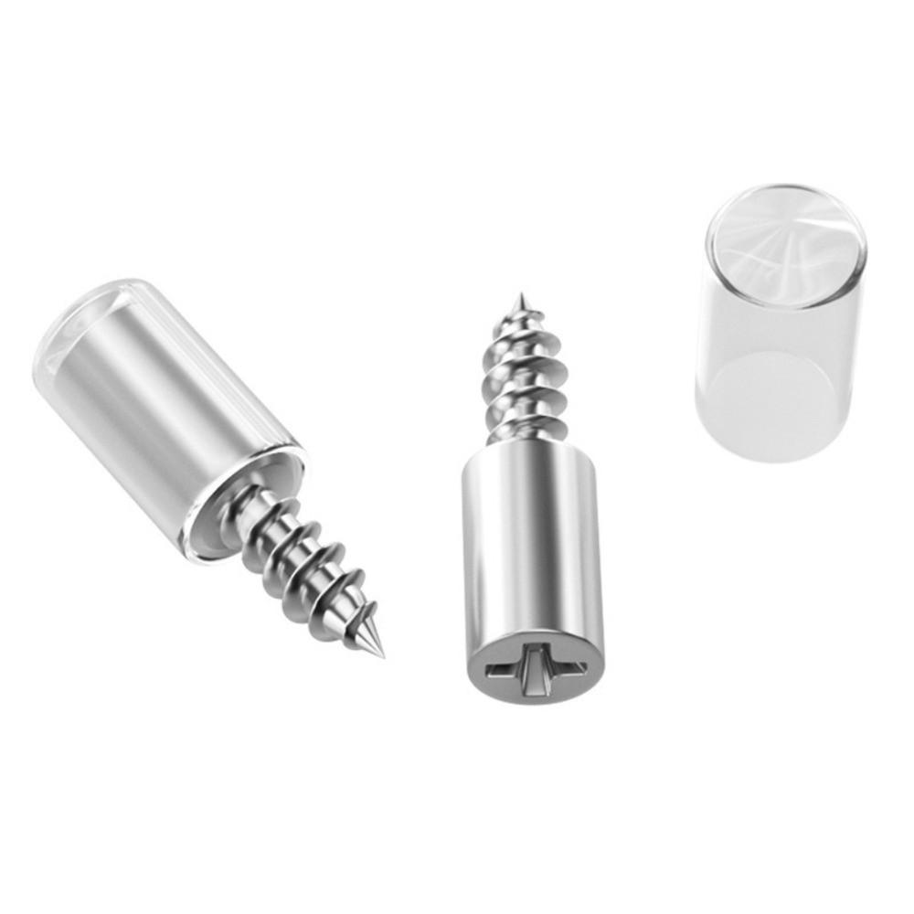 20pcs Nonslip Cross Self-tapping Screw Rubber Sleeve Glass Partition Nails Home Wardrobe