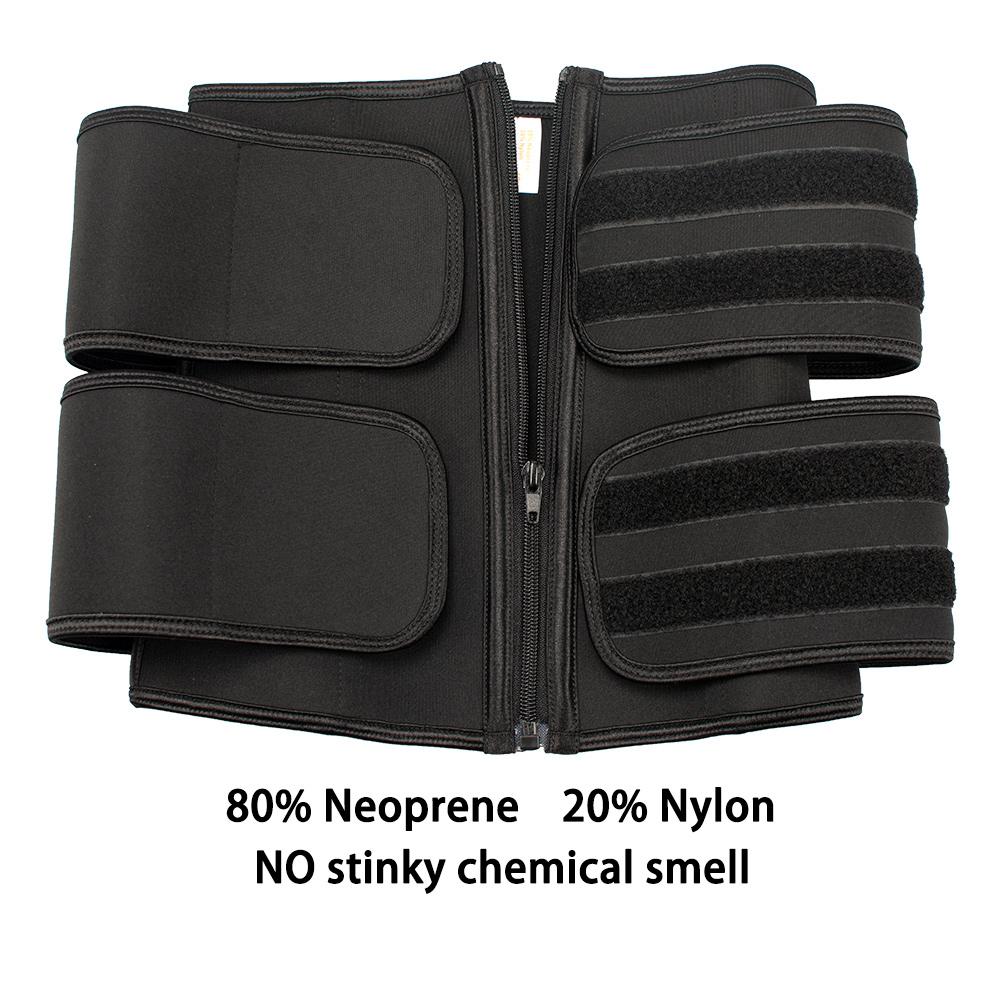 Two-Belt Neoprene Waist Trimmer Trainer Breathable Plus Size Body Shaper for Weight Loss Slimming Belly Band Sauna Sweat Trainer