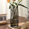 Glass Vase Decoration Living Room Flowers Roses Lily Vase Large Diameter Vase