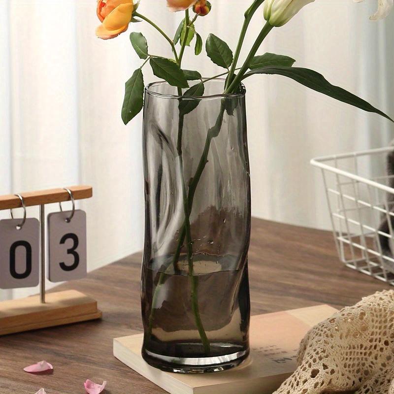 Glass Vase Decoration Living Room Flowers Roses Lily Vase Large Diameter Vase