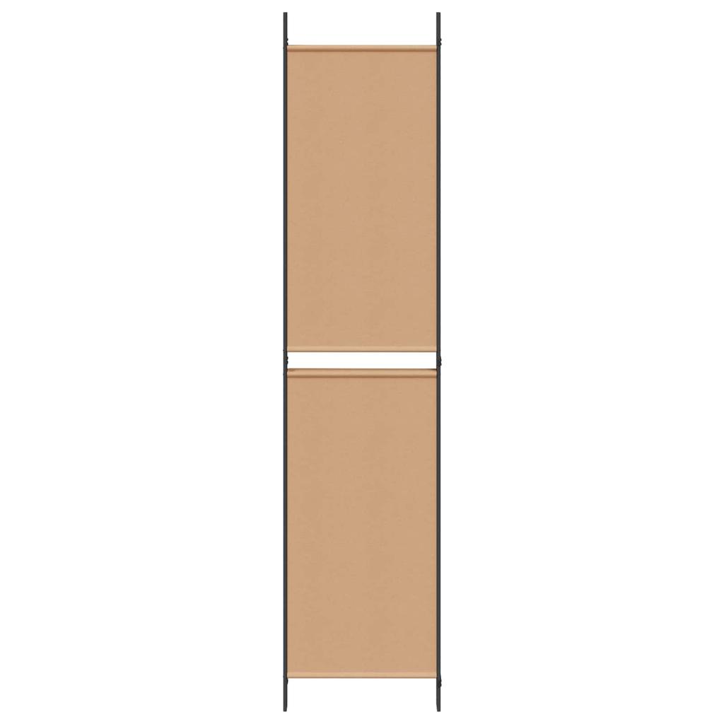 4 Panel Room Divider Beige 200 X 220 Cm Fabric