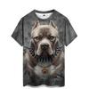 Herren 3D-gedrucktes T-Shirt mit großem Hundemuster Humorvolles digital bedrucktes Kurzarm-T-Shirt Atmungsaktives Polyester Rundhals Freizeit