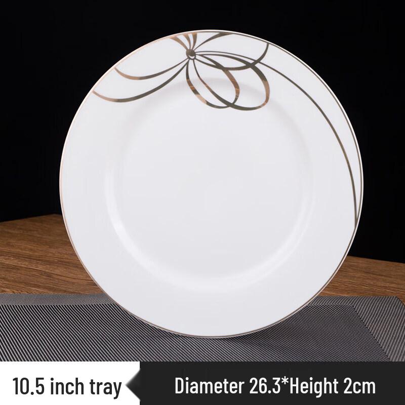 Diruian Gold Bowknot Ceramic Tableware Collection