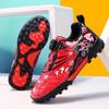 Children's football shoes Boys' primary school students game training shoes Artificial grass sneakers Rotating buckle Lace-free football shoes