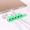 Silicone office organizer for cables, wires, and pens, orange