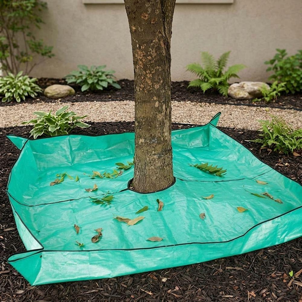 Waterproof Garden Leaf Collection Mat Center Hole Gardening Drop Catcher  Garden Yard Cleanup