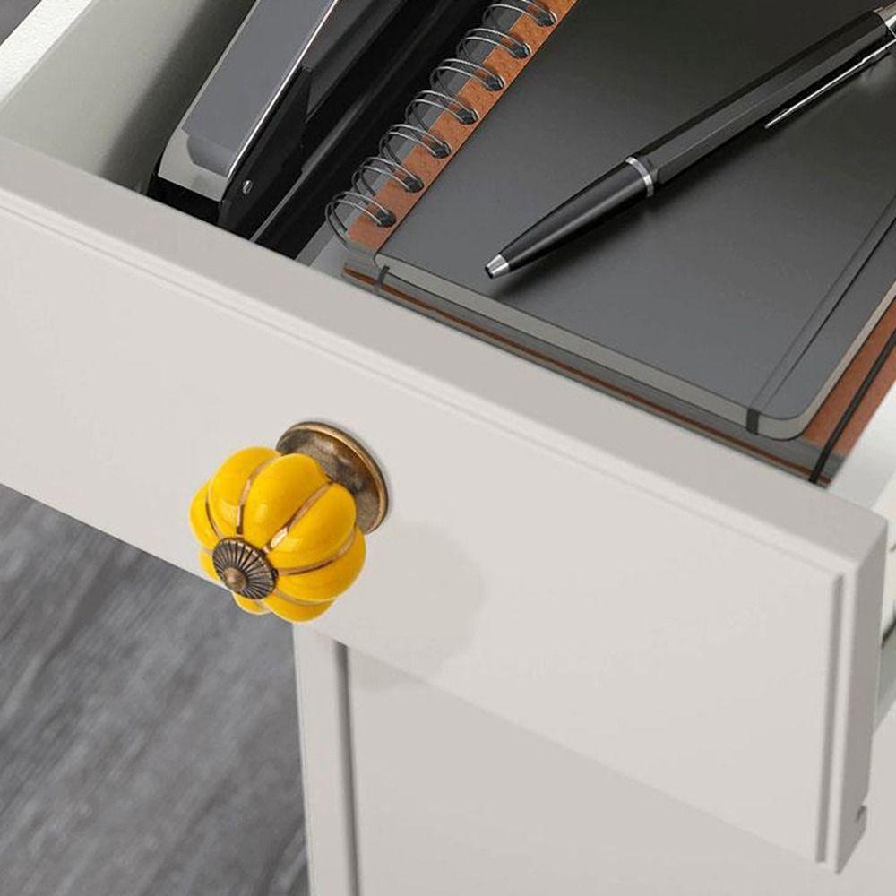 Retro Ceramic Furniture Hardware Pumpkin Single Hole Door Knob Door Handle Drawer Knob Drawer Pull