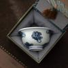 Hongyue Ceramics Chinese Blue And White Baicai Master Cup Kung Fu Tea Set Single Ceramic Tea Cup Tea Cup Gift Box