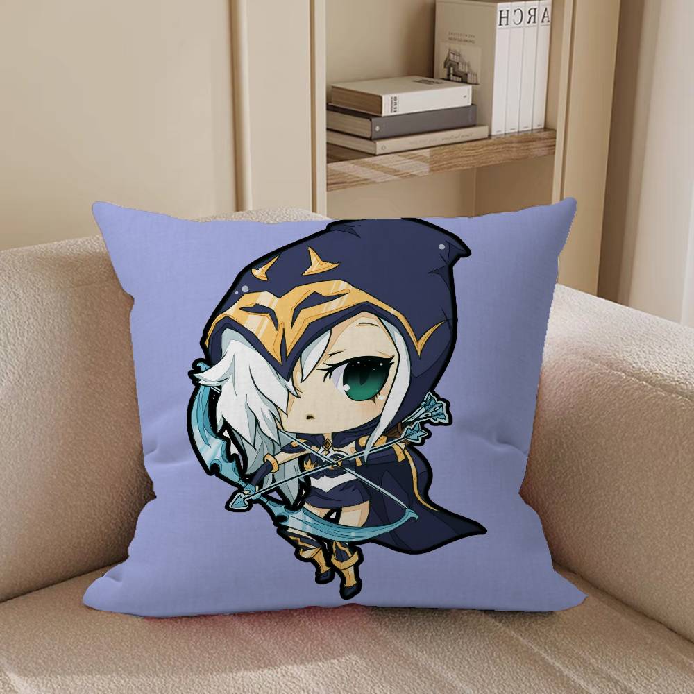 

League Of Legends Ashe Personalized Picture Text Home Decorative Pillows Household Gifts 45x45cm 16x16Inch