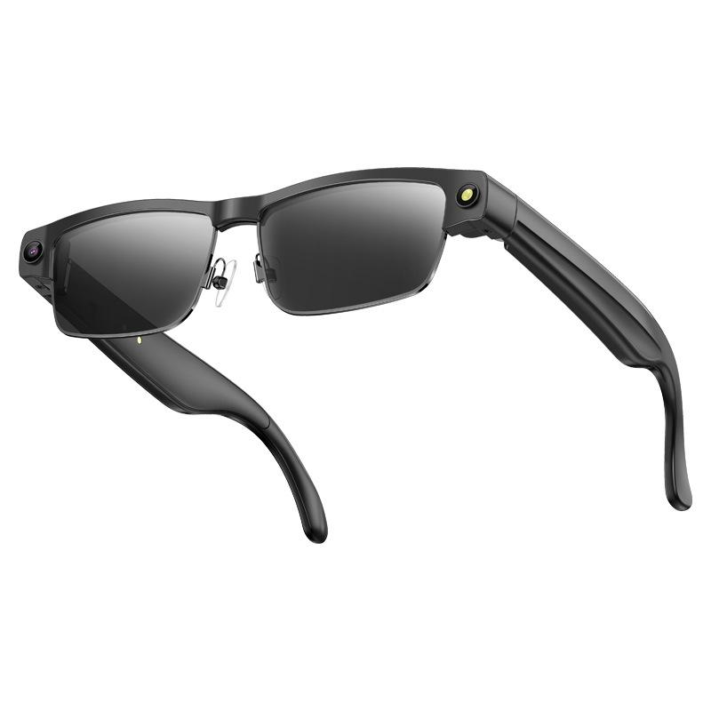 HD 800W Pixels AI Smart Glasses Photochromic Chat GPT Camera Bluetooth Call Voice Assistant Music Player Translation Semi-Rimless UV Protection Unisex