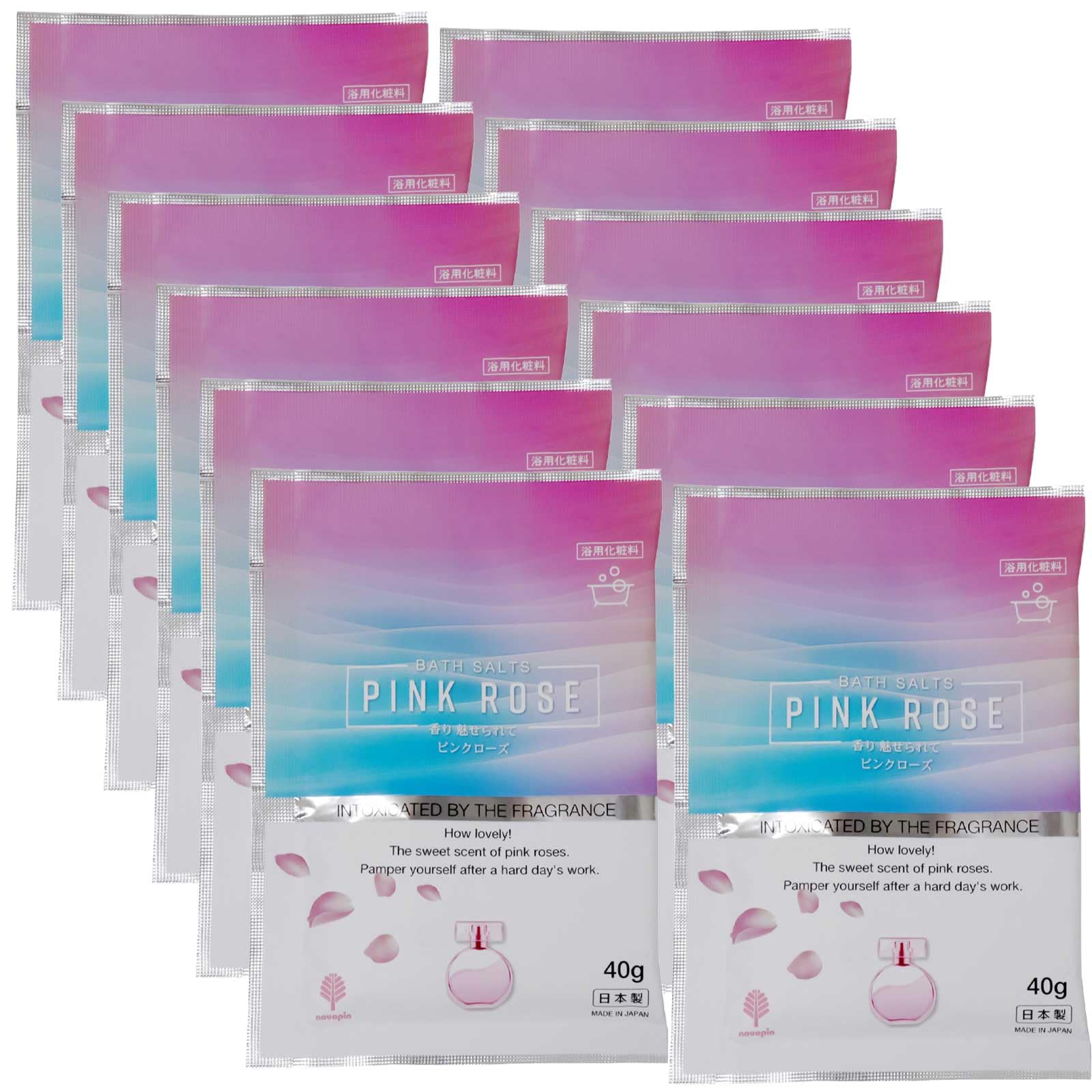 

Kiyo Jochugiku Bath Pink Rose 40g x Made in Individually Great Gift Idea for Stylish Gift for and Beauty Relaxing Product 94117 Salts, Enchanted
