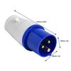 3PIN 4PIN Industrial Socket IP44 Rated Waterproof Connector  Electrical Connection
