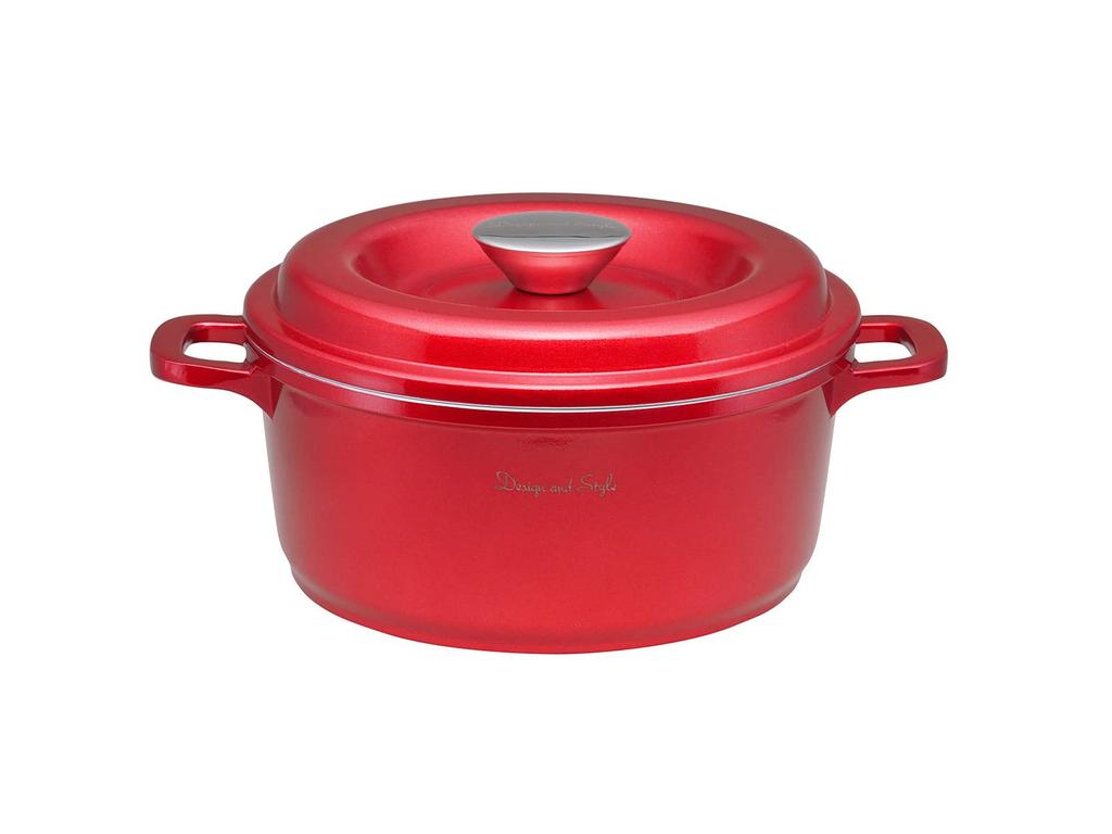 Waterless Induction and Gas Waterless Cooking Locks in Ceramic Coating for Oven Includes Original Ceramic Pot D&S Casserole, 20cm, 2.6L, Compatible,