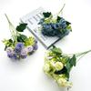 Silk Cloth Artificial Carnation Bouquet 15 Heads Mother's Day Gifts Simulated Carnation Photography Props Wedding Fake Flower