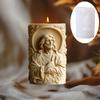 Gebet Jesus Relief Zylinderkerze Silikonform Blume Jesus Statue Relief Harzform Jesus Skulptur Beton Gipsformen