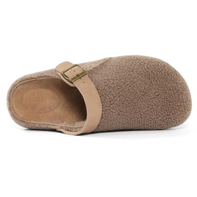 Fashion Crestar Winter Suede Slippers For Women Fashion Non-slip Fleece-lined Clogs With Arch Support Lady Comfort Warm Home Slippers