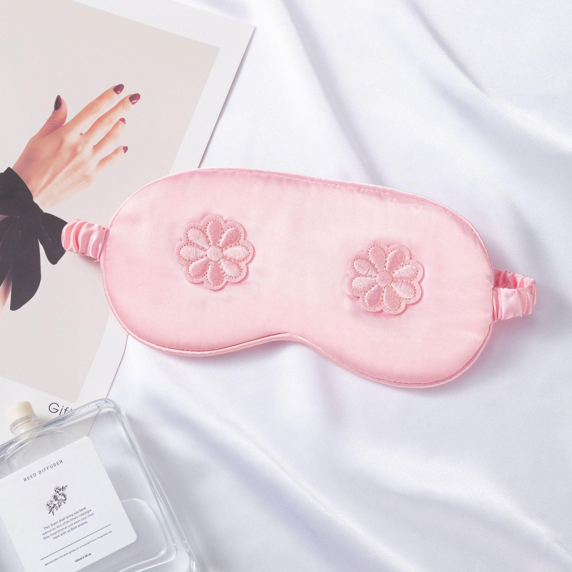 

Flower Embroidered Eye Mask for Sleep Travel Comfort Women s Cosmetic Eye Mask with Flower Design