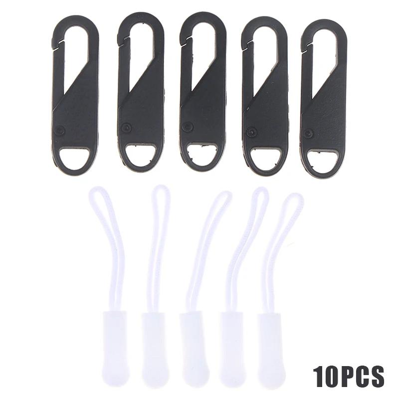 5/10/20Pcs Replacement Zipper Pulls Cord Extender/Zip Metal Pull For Backpacks Jackets Luggage Purses Handbags