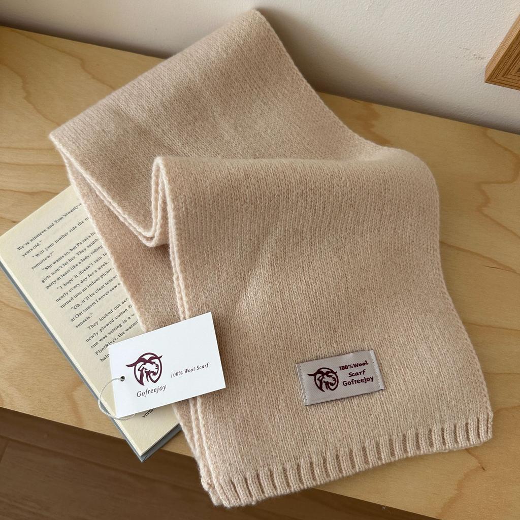 Écharpe unie pour hommes et femmes Écharpe tricotée chaude pour l'hiver pour les couples Écharpe universelle