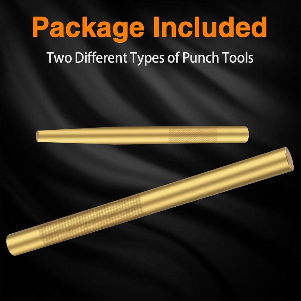 Brass Drift Pin Punch Set Hand Tool Punches 3/8in to 5/8in 3/4in Mechanic’s Non-Marring Chisel Punches for Vehicles and Home use