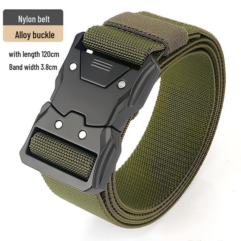 Men's Adjustable Leather Tactical Belt: Elastic, Versatile, Casual, Outdoor Training, Workwear