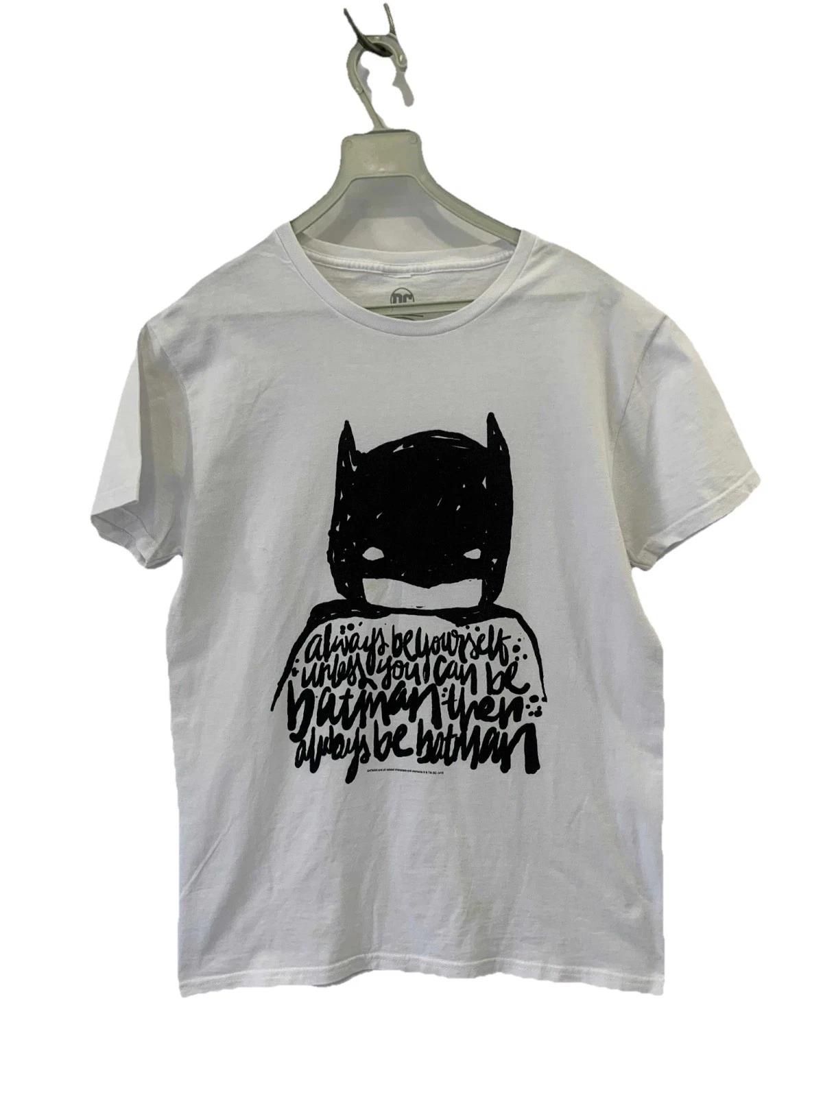 DC Comics Batman Graphic T-Shirt White Men’s Size Small Licensed Tee #19 L