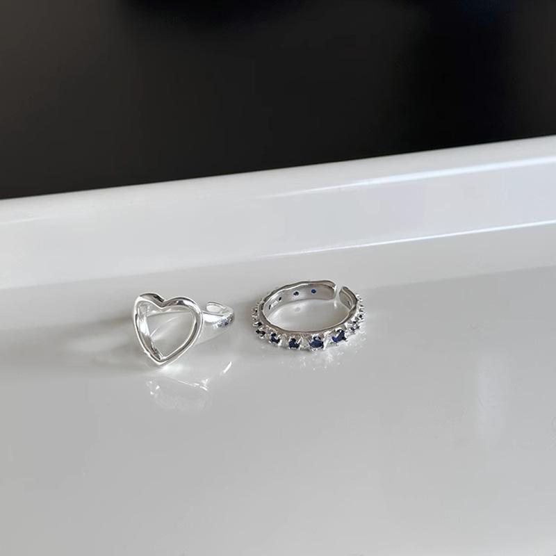 

Модное медное кольцо в форме сердца для женщин с шикарным дизайном из страз, идеально для повседневной носки J3642 Heart