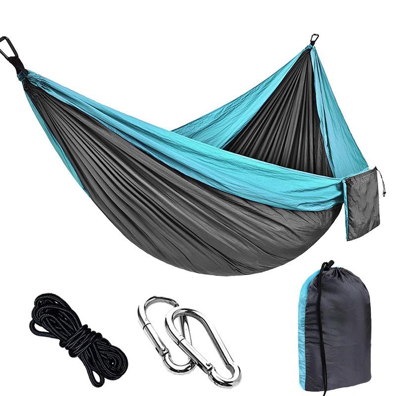 Nylon Parachute Cloth Hammock Chair 270x140cm Single Double Camping Riding Indoor Leisure Swing Outdoor