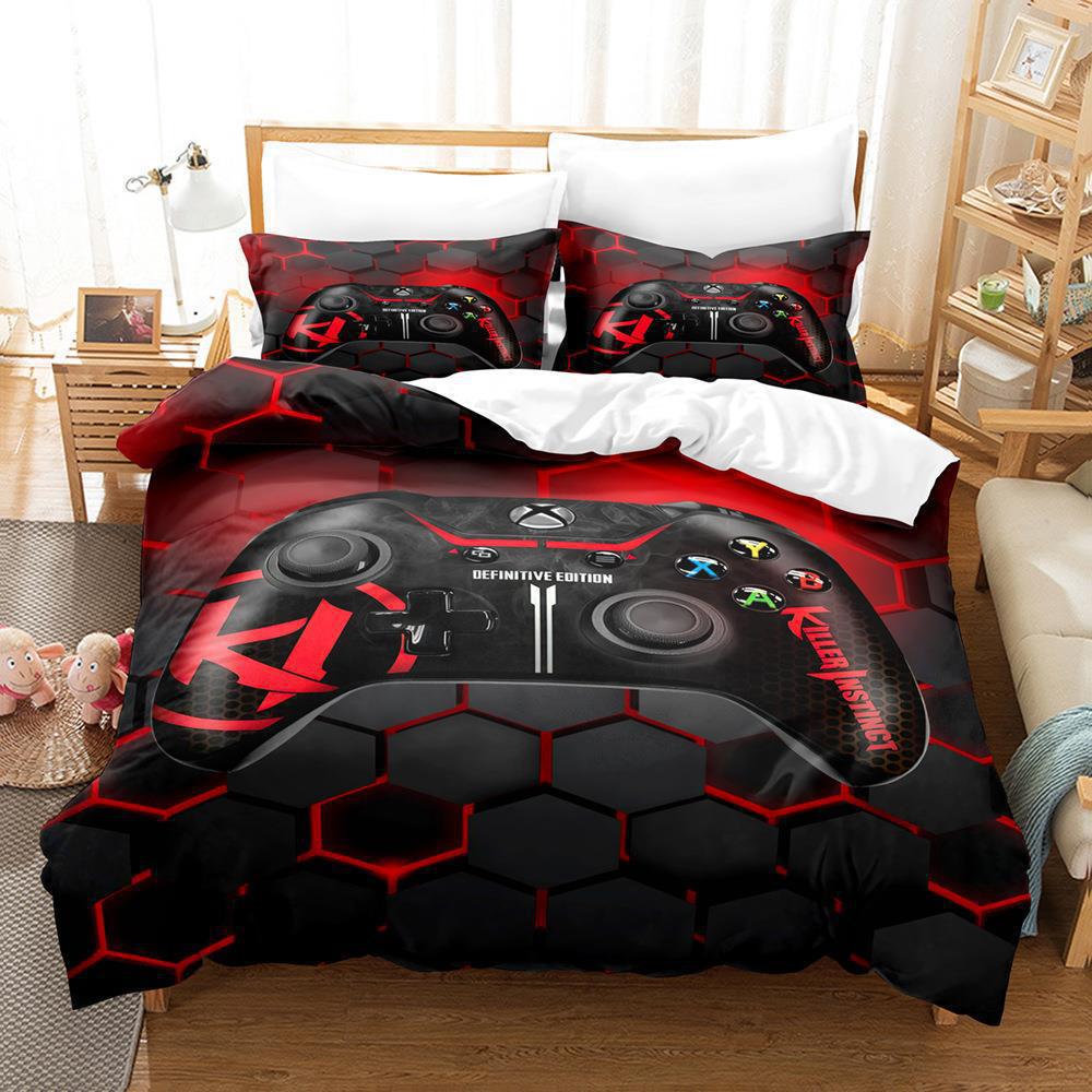 Home Textile Handle Bedding Three-Piece Set, Quilt Cover 3D Digital Printing Kit