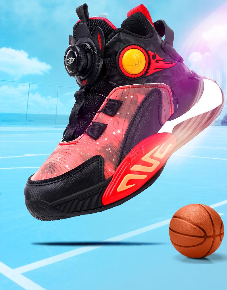 Boys' 2025 Autumn/Winter Non-Slip Leather Basketball & Running Shoes for Kids