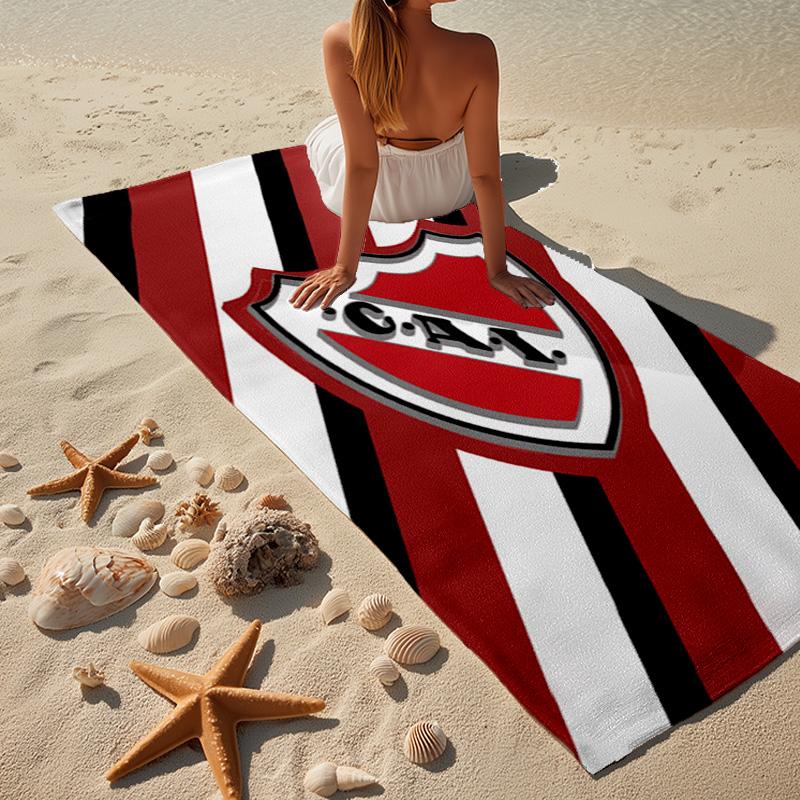 Atletico Independiente Microfiber Beach Towel, Lightweight And Quick-Dry, for Summer Travel, Beach Essential, Swimming Pool