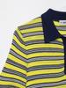 European and American style, new women's clothing, foreign style, fashionable striped knitted POLO shirt 9874006