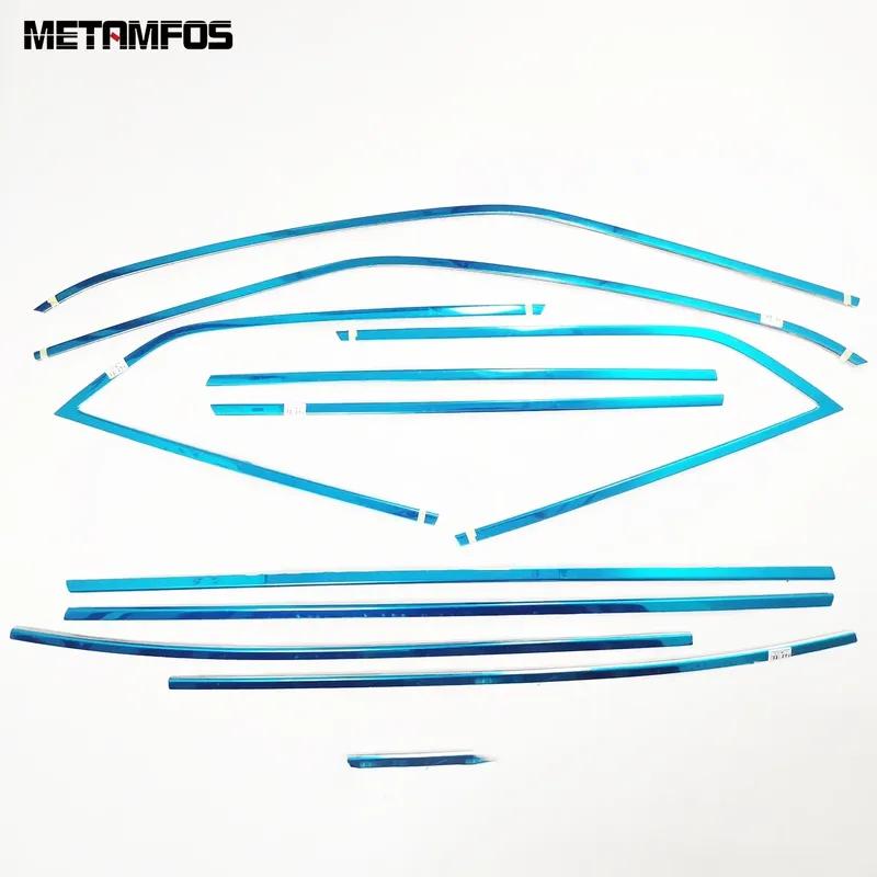 Upper+Lower Window Frame Window Sill Cover Molding Trim Sticker For Chevrolet Blazer Accessories Car Styling