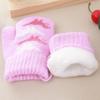 Cute Baby Gloves Winter Warm Knitted Baby Boys Girls Mittens Outdoor Windproof Toddler Kids Gloves With Rope