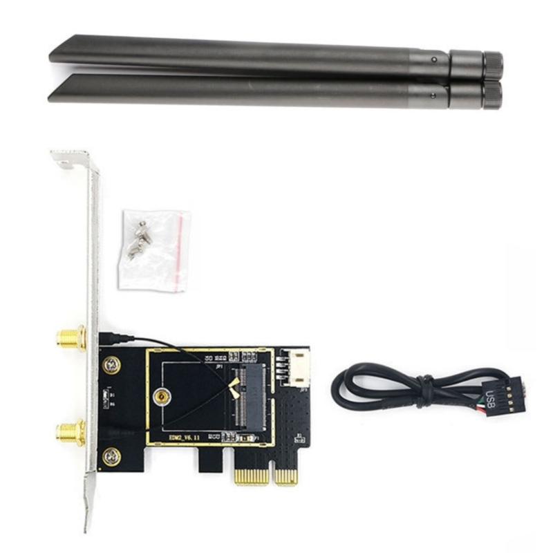 

Wireless Networking Card Adapter M.2 NGFF to PCIE WiFi Networking Card Converter PCIE to M.2 NGFF Card Passive Adapter