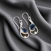 London Blue Topaz Gemstone 925 Sterling Silver Jewelry Handmade Earrings 1.60" EE-49-5