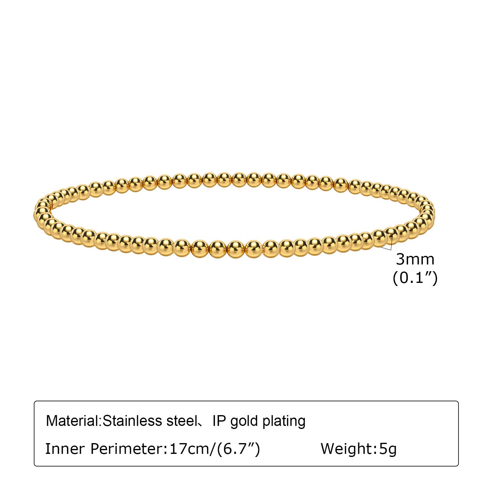 

Браслет из нержавеющей стали с золотым покрытием для женщин - BR-1386