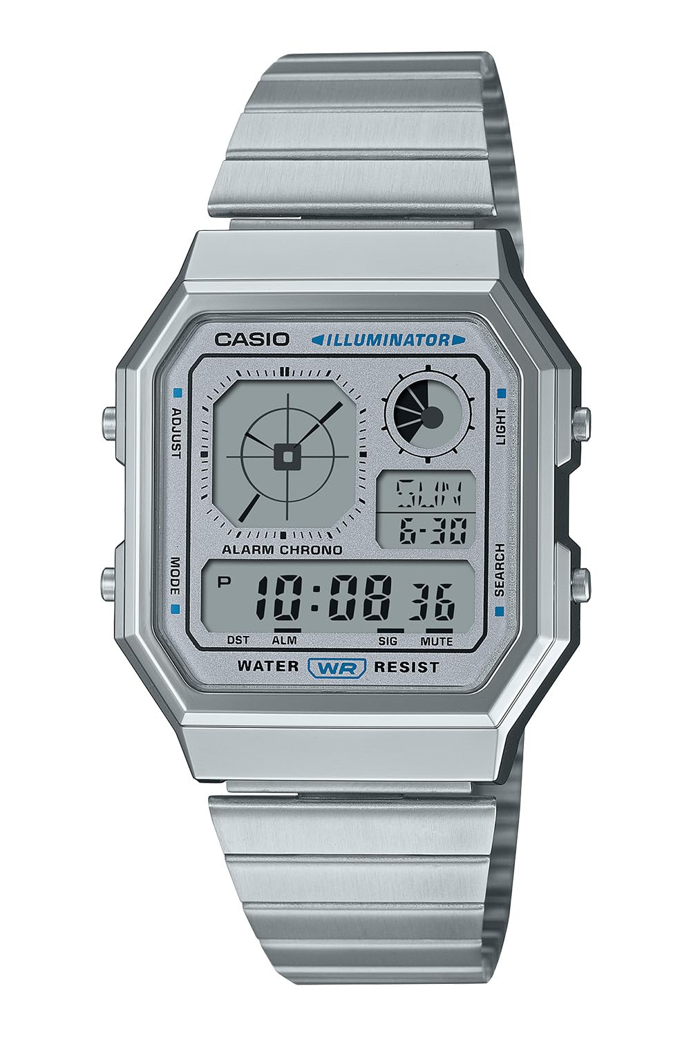 Классические мужские часы Casio, Серебристые, A130WE-7AJF