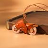Faux Leather Motorcycle Hanging Decoration Handcrafted Retro Motorbike Keychain Handbag Backpack Christmas Tree Hanging Ornament