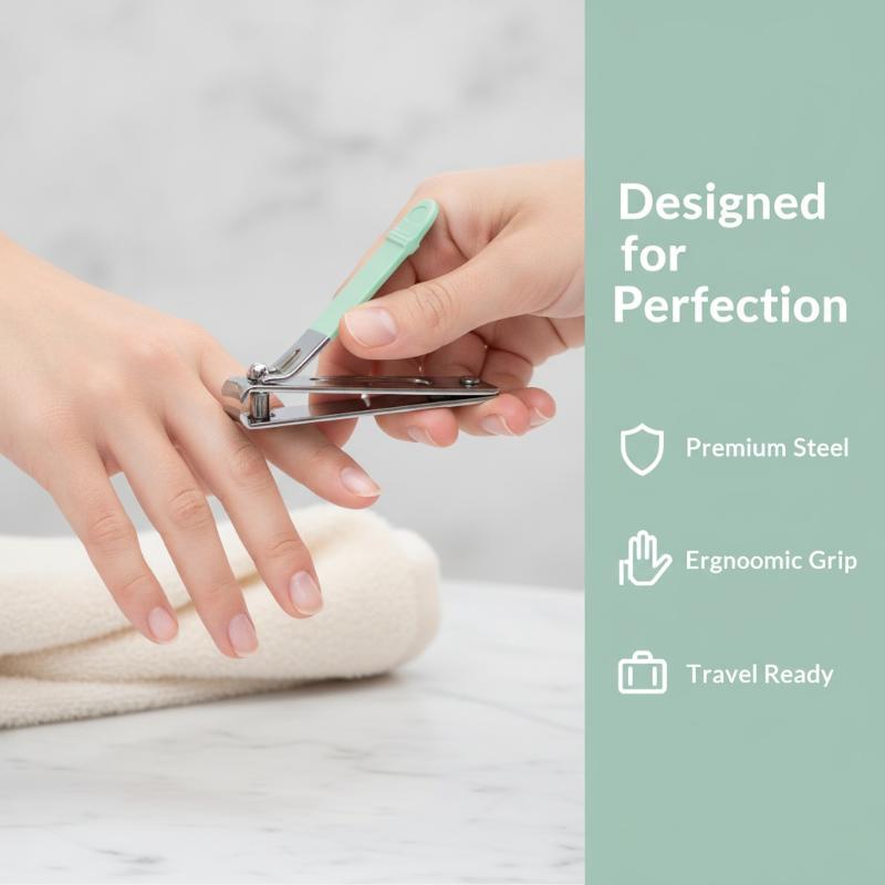 Professional Nail Clipper Set 4Pcs German Precision Sharp Blades with Portable PU Case for Men Women Daily Grooming