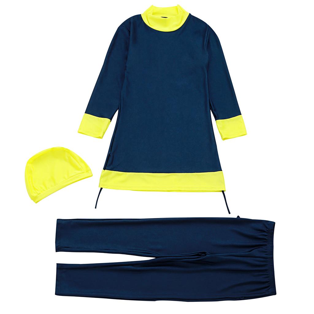 Swimsuit Girls 3pcs Long Sleeve Kids Swimwear Muslim Islamic Swimming Suit Sets